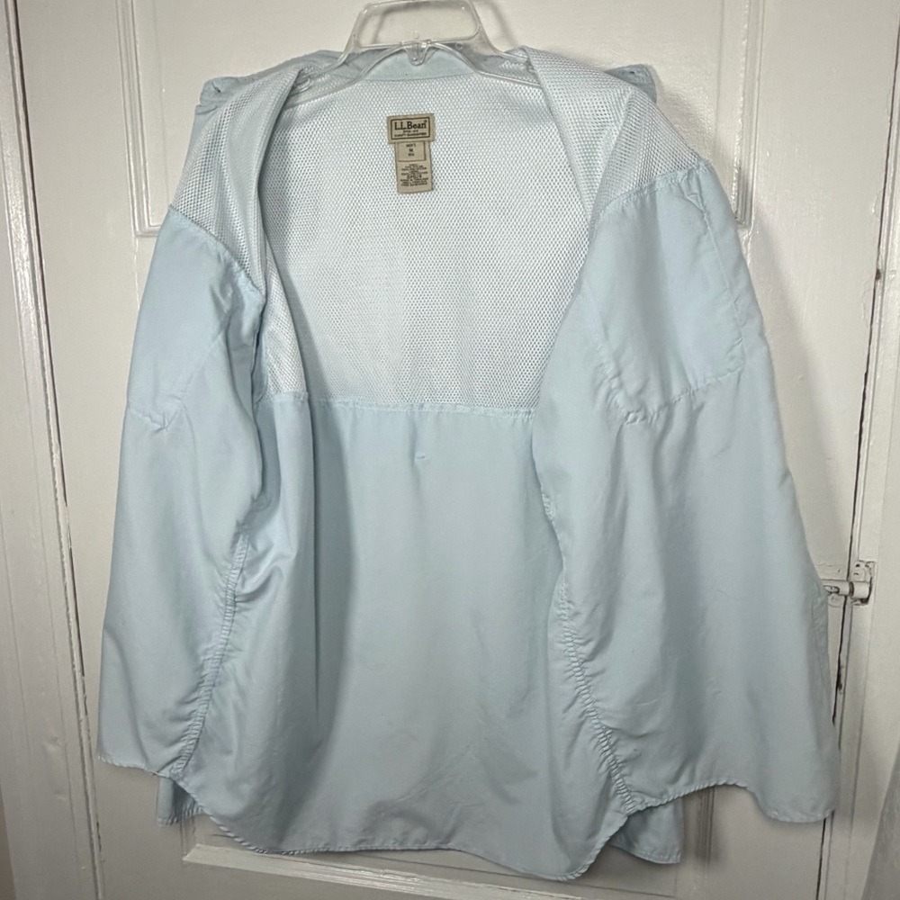 L.L. Bean Mens‎ Fishing Shirt Breathable Vented Long Sleeve Button Front Outdoor - Picture 13 of 17